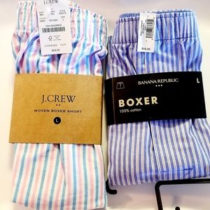 J crew and banana republic 100% cotton men's boxers